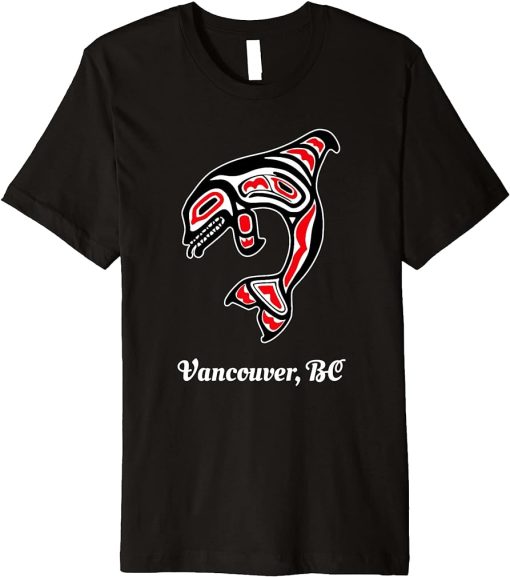 Native American Vancouver BC Red Orca Killer Whale Premium T-Shirt