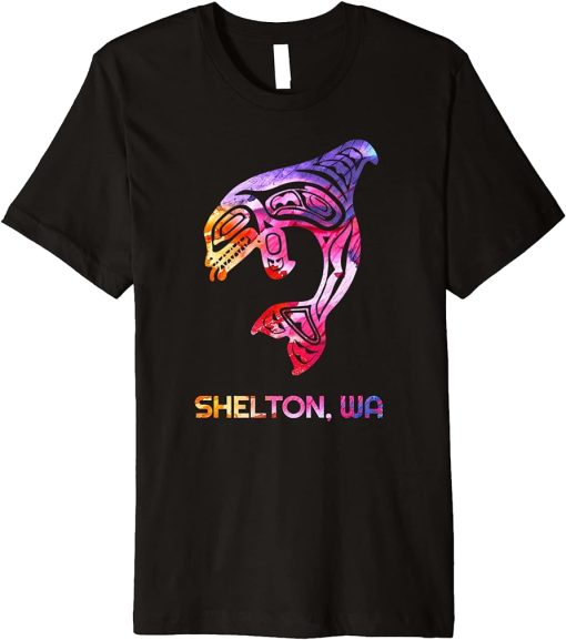 Tribal Shelton WA Orca Killer Whale Native American Premium T-Shirt