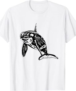 Orca Motif Whale Ocean Predator Design Animals Orcas T-Shirt