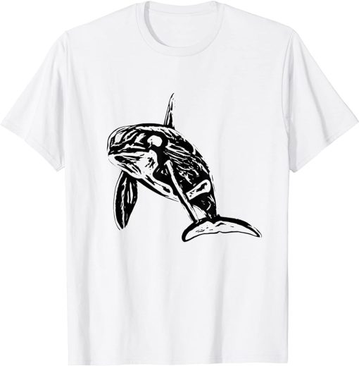 Orca Motif Whale Ocean Predator Design Animals Orcas T-Shirt