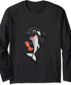 Bacon Food Love Killer Whale Orca Lover Animal Womens Long Sleeve T-Shirt