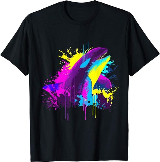 Splash Art Orca Whale Gift Animal Orca Lovers T-Shirt