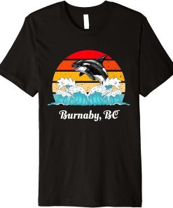 Vintage Burnaby BC Distressed Orca Killer Whale Art Premium T-Shirt